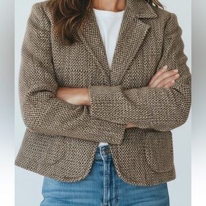 Talbots Brown Cropped Women's Blazer size 6